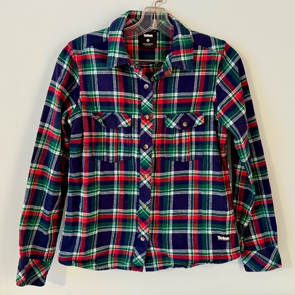 Teton Gravity Research Women’s Plaid Flannel Shirt ~ Excellent Condition